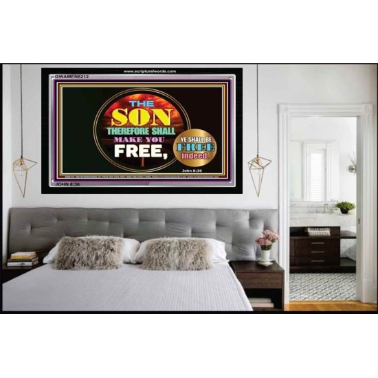 FREEDOM IN CHRIST   Christian Framed Wall Art   (GWAMEN8212)   