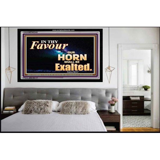 IN THY FAVOUR   Inspirational Bible Verse Framed   (GWAMEN8245)   