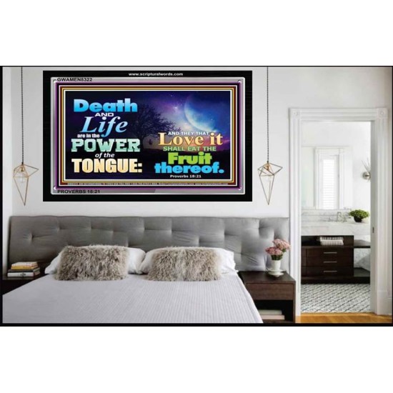 DEATH AND LIFE   Custom Framed Bible Verses   (GWAMEN8322)   