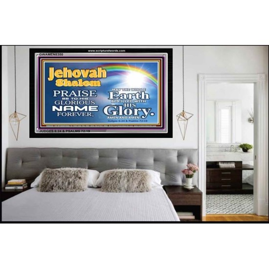 JEHOVAH SHALOM   Large Framed Scripture Wall Art   (GWAMEN8350)   