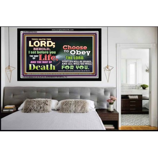 CHOOSE TO OBEY THE LORD  Scripture Wall Art   (GWAMEN8364)   