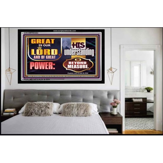 GREAT IS THE LORD   Large Frame Scriptural Wall Art   (GWAMEN8464)   