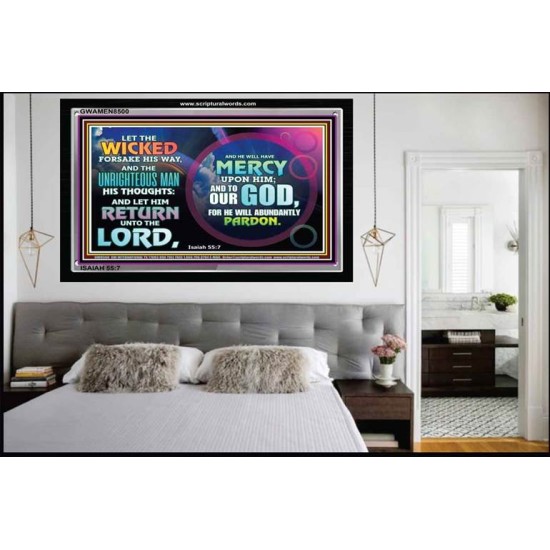 ABUNDANT PARDON   Bible Verse Frame Art Prints   (GWAMEN8500)   