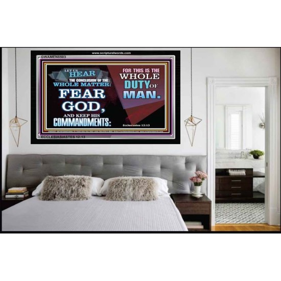 FEAR GOD AND KEEP HIS COMMANDMENTS   Scripture Wall Art   (GWAMEN8503)   