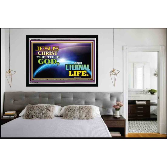 JESUS CHRIST THE TRUE GOD   Contemporary Christian Poster Framed   (GWAMEN8812L)   