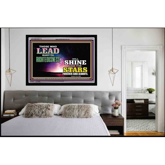 LEAD MANY TO RIGHTEOUSNESS   Scripture Art Prints Framed   (GWAMEN8817L)   