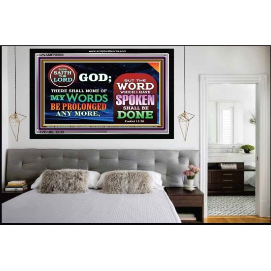 GODS WORD SHALL BE DONE   Scriptural Portrait Wooden Frame   (GWAMEN8903)   