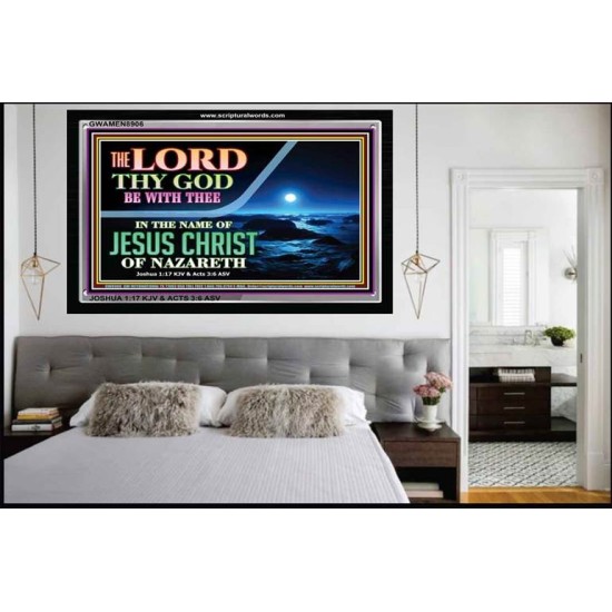 IN THE NAME OF JESUS   Bible Verses Wall Art Acrylic Glass Frame   (GWAMEN8906)   