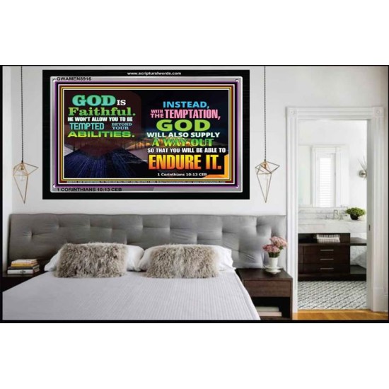 GOD IS FAITHFUL   Frame Biblical Paintings   (GWAMEN8916)   