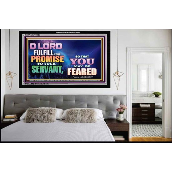 GOD FULFILLS HIS PROMISES   Christian Artwork Acrylic Glass Frame   (GWAMEN8933)   