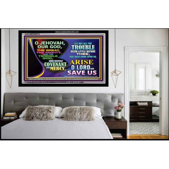 GREAT AND MIGHTY GOD   Framed Office Wall Decoration   (GWAMEN8975)   