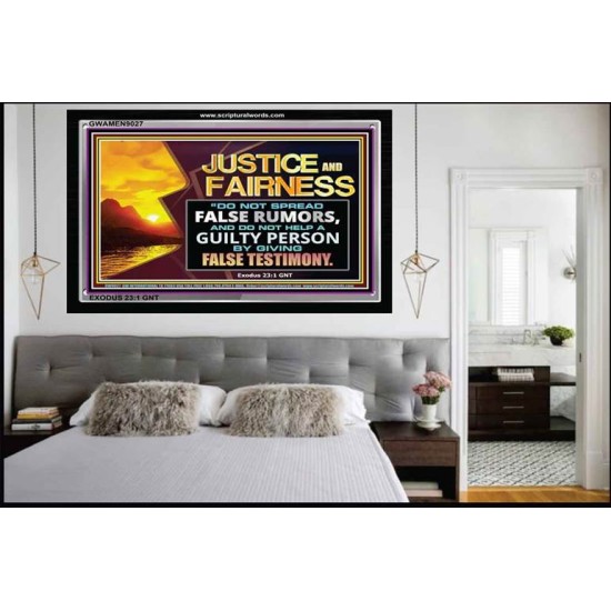 JUSTICE AND FAIRNESS   Christian Art Work   (GWAMEN9027)   