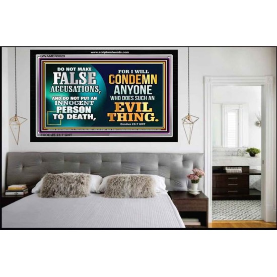 FALSE ACCUSATIONS   Decoration Wall Art   (GWAMEN9029)   