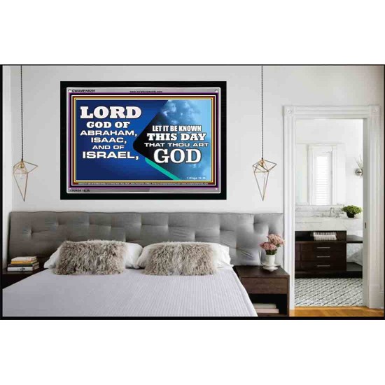 GOD OF ABRAHAM ISAAC AND ISRAEL   Large Framed Scripture Wall Art   (GWAMEN9291)   