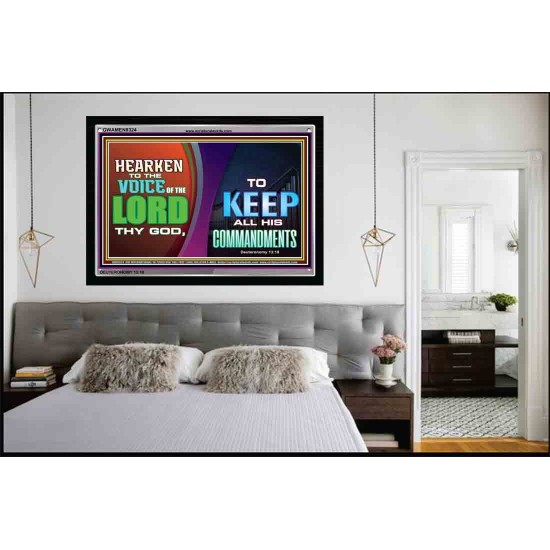 KEEP ALL HIS COMMANDMENTS   Christian Quotes Framed   (GWAMEN9324)   