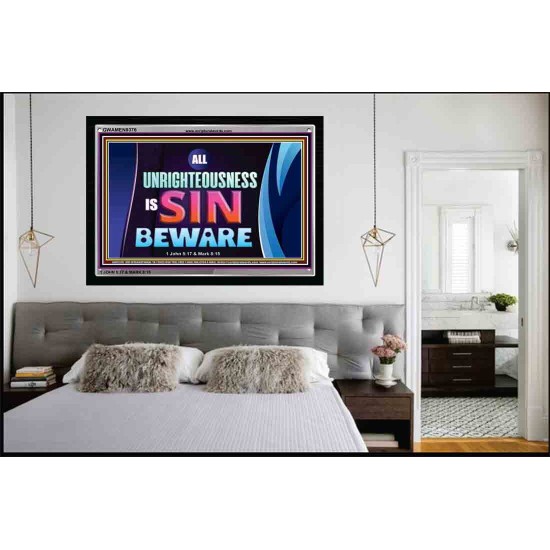 ALL UNRIGHTEOUSNESS IS SIN   Printable Bible Verse to Frame   (GWAMEN9376)   