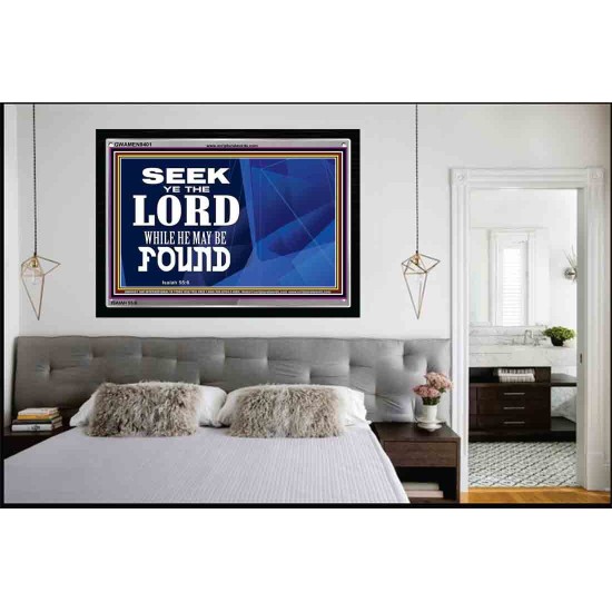 SEEK YE THE LORD   Bible Verses Framed for Home Online   (GWAMEN9401)   