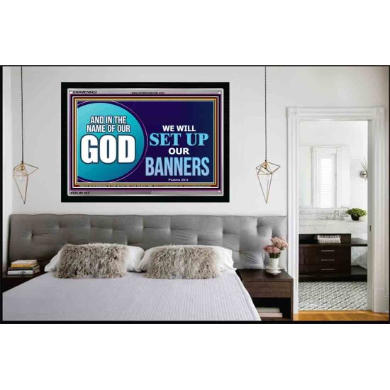 IN THE NAME OF OUR GOD   Bible Verses Frame   (GWAMEN9422)   