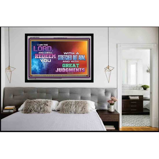 A STRETCHED OUT ARM   Bible Verse Acrylic Glass Frame   (GWAMEN9482)   