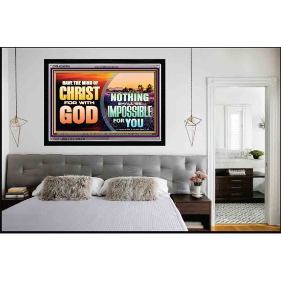 HAVE THE MIND OF CHRIST SUREST TO BREAKTHROUGHS   Acrylic Glass Framed Bible Verse   (GWAMEN9504)   