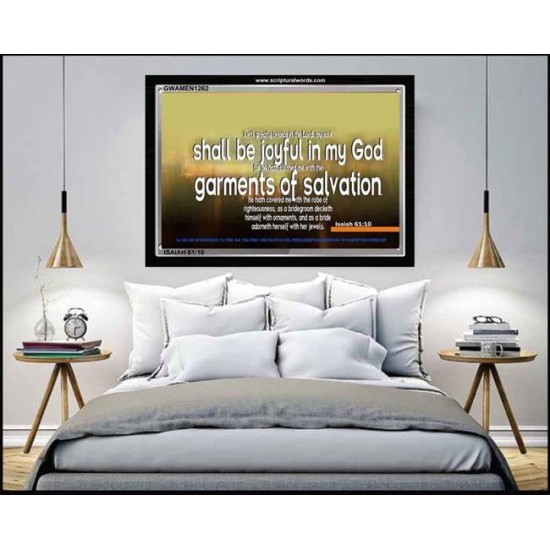 I WILL GREATLY REJOICE   Christian Quote Framed   (GWAMEN1262)   