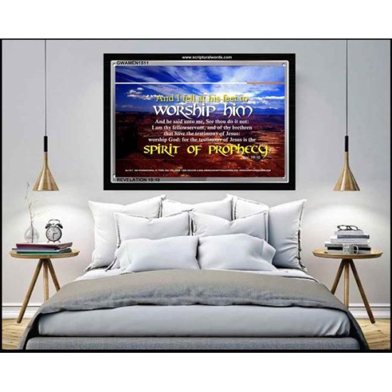 WORSHIP HIM   Custom Framed Bible Verse   (GWAMEN1511)   