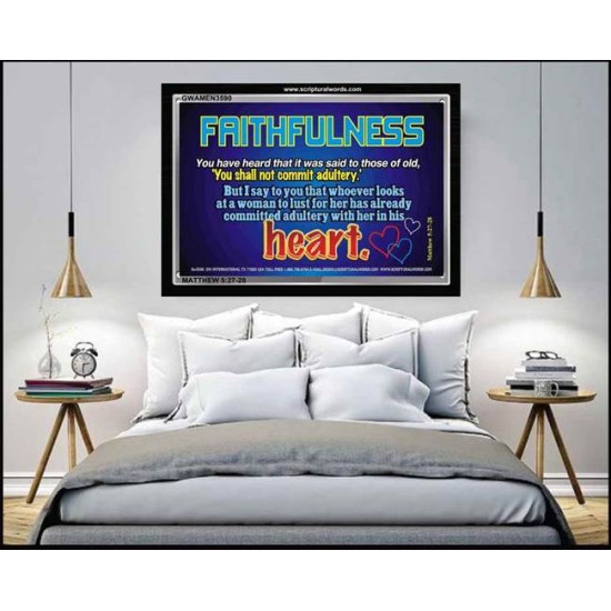 FAITHFULNESS   Bible Verse Frame for Home Online   (GWAMEN3590)   