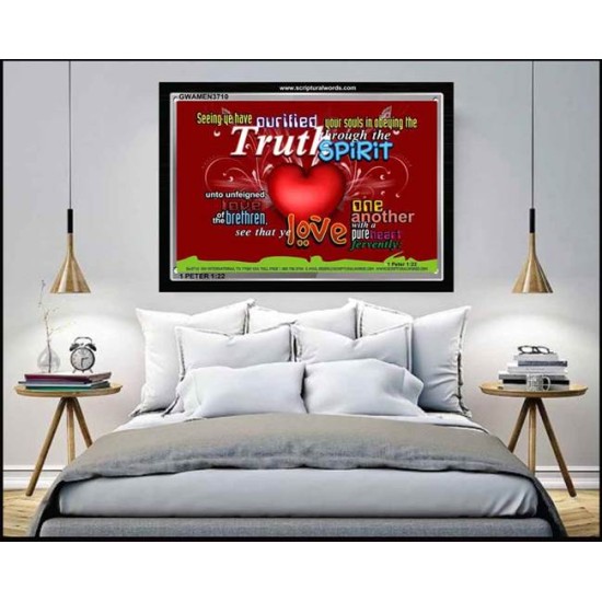 LOVE ONE ANOTHER   Custom Framed Inspiration Bible Verse   (GWAMEN3710)   