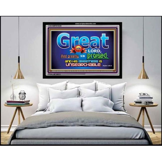 GREAT IS THE LORD   Frame Bible Verse   (GWAMEN3829)   