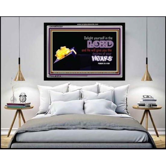 DELIGHT IN THE LORD   Christian Framed Wall Art   (GWAMEN4261)   