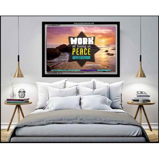 LIVE AT PEACE WITH EVERYONE   Inspiration office art and wall dcor   (GWAMEN4277)   