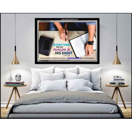 IN HIS SIGHT   Large Frame Scripture Wall Art   (GWAMEN4475)   