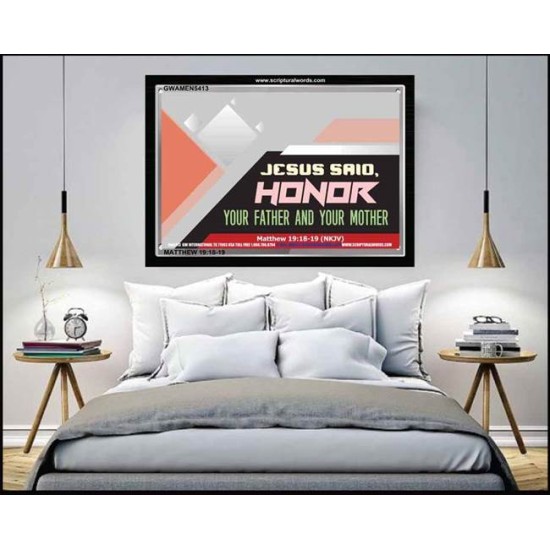 HONOR   Christian Artwork Acrylic Glass Frame   (GWAMEN5413)   