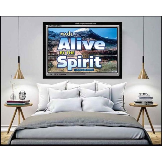 ALIVE BY THE SPIRIT   Framed Guest Room Wall Decoration   (GWAMEN6736)   