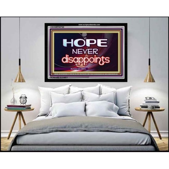 HOPE NEVER FAILS   Framed Lobby Wall Decoration   (GWAMEN6760)   