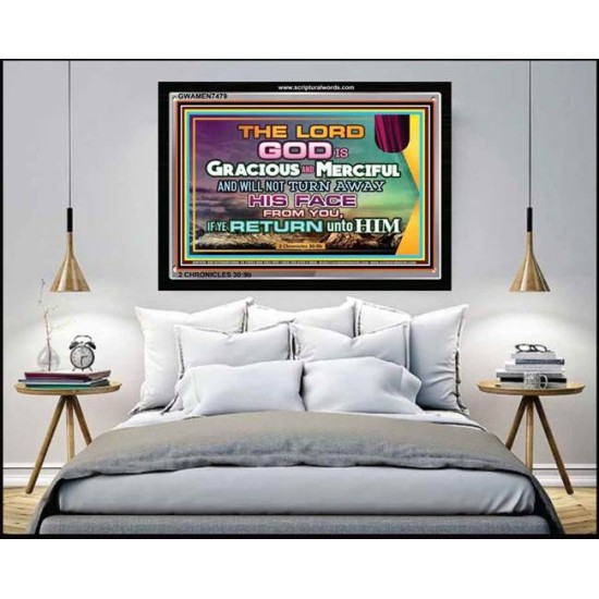 GRACIOUS AND MERCIFUL   Bible Verse Framed for Home Online   (GWAMEN7479)   