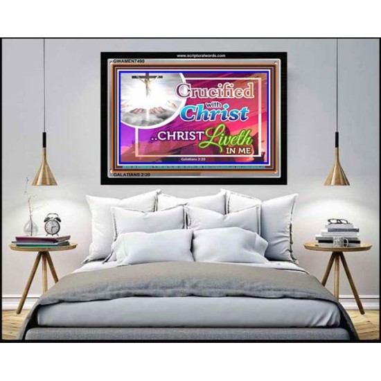 CRUCIFIED WITH CHRIST   Scripture Wall Art   (GWAMEN7490)   