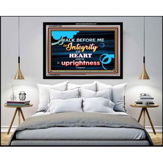 WALK IN INTEGRITY   Unique Bible Verse Frame   (GWAMEN7559)   