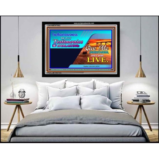 EVERLASTING TESTIMONIES   Large Framed Scripture Wall Art   (GWAMEN7692)   