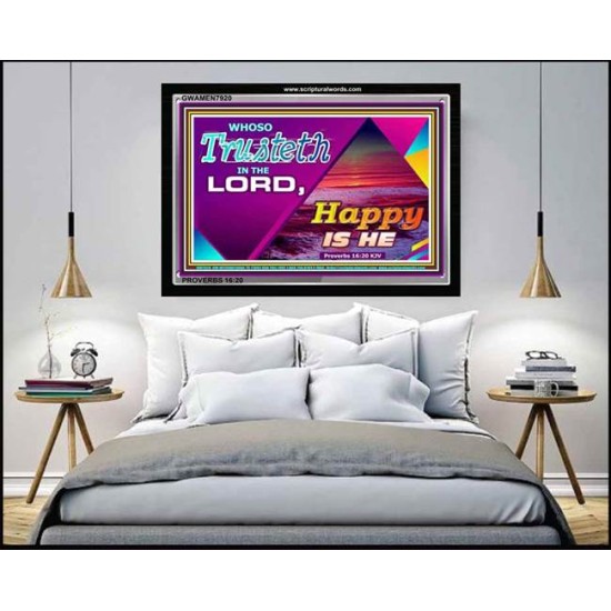 TRUST IN THE LORD   Framed Bedroom Wall Decoration   (GWAMEN7920)   