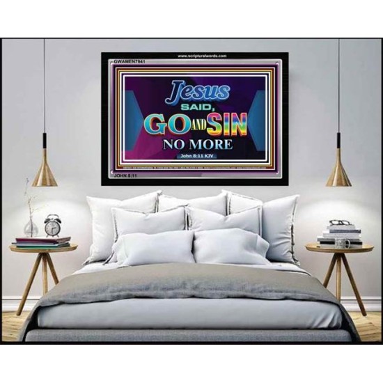 GO AND SIN NO MORE   Acrylic Glass Frame Scripture Art   (GWAMEN7941)   