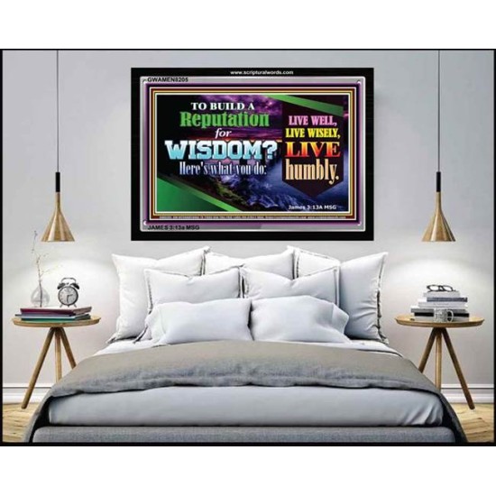LIVE WISELY   Custom Art and Wall Dcor   (GWAMEN8205)   