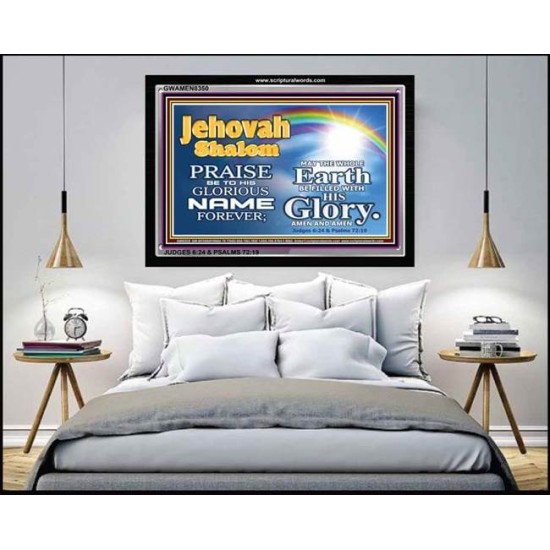 JEHOVAH SHALOM   Large Framed Scripture Wall Art   (GWAMEN8350)   