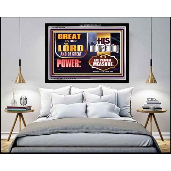 GREAT IS THE LORD   Large Frame Scriptural Wall Art   (GWAMEN8464)   