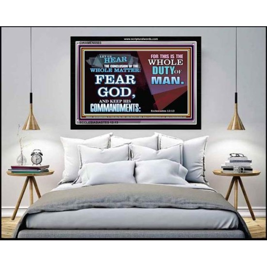 FEAR GOD AND KEEP HIS COMMANDMENTS   Scripture Wall Art   (GWAMEN8503)   