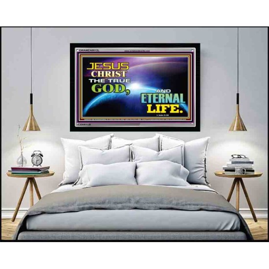 JESUS CHRIST THE TRUE GOD   Contemporary Christian Poster Framed   (GWAMEN8812L)   