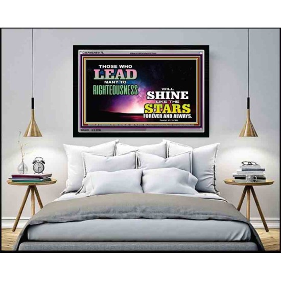 LEAD MANY TO RIGHTEOUSNESS   Scripture Art Prints Framed   (GWAMEN8817L)   