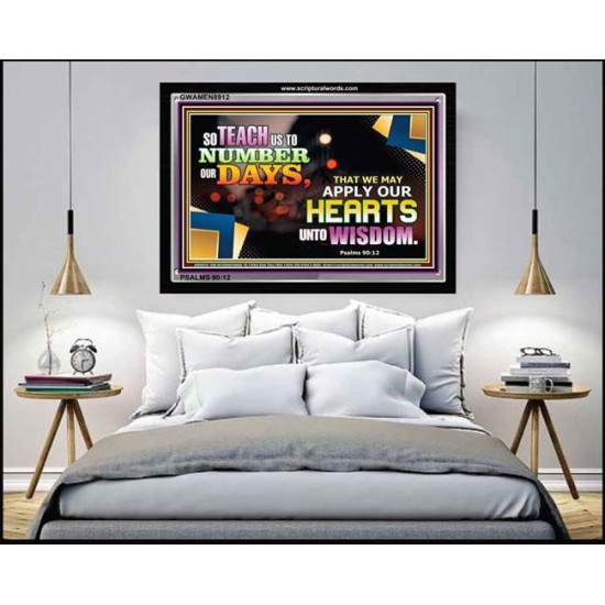 APPLY OUR HEARTS TO WISDOM   Acrylic Frame Picture   (GWAMEN8912)   