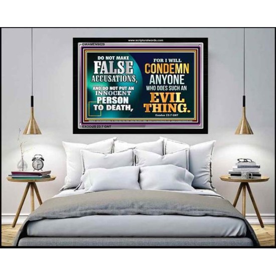 FALSE ACCUSATIONS   Decoration Wall Art   (GWAMEN9029)   