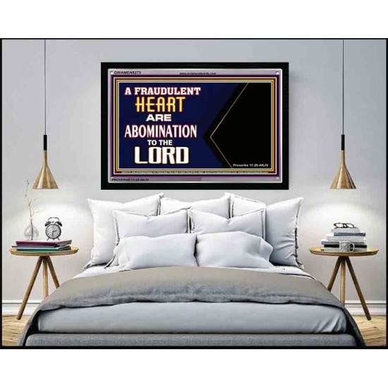 WHAT ARE ABOMINATION TO THE LORD   Large Framed Scriptural Wall Art   (GWAMEN9273)   